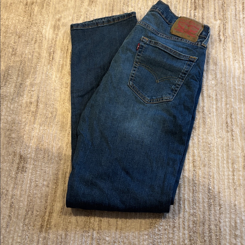 Signature By Levi Strauss 559 Men's Straight Jeans - Dark Blue